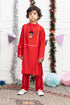 HANUMAN RED SILK KURTA SET